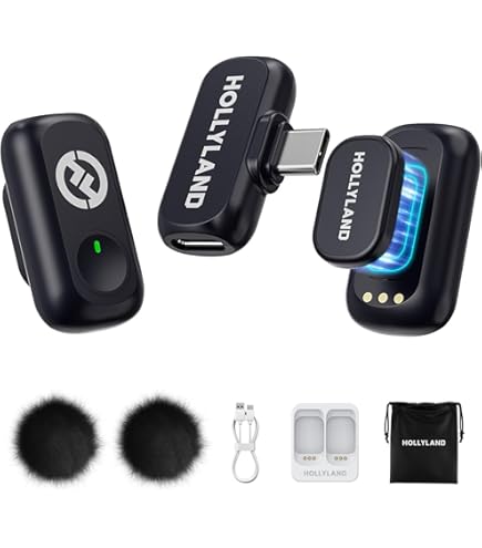 HOLLYLAND LARK150 DUO ワイヤレスピンマイク Amazon | HOLLYLAND LARK A1 Mini Duo ピン-ワイヤレスマイク iPhone